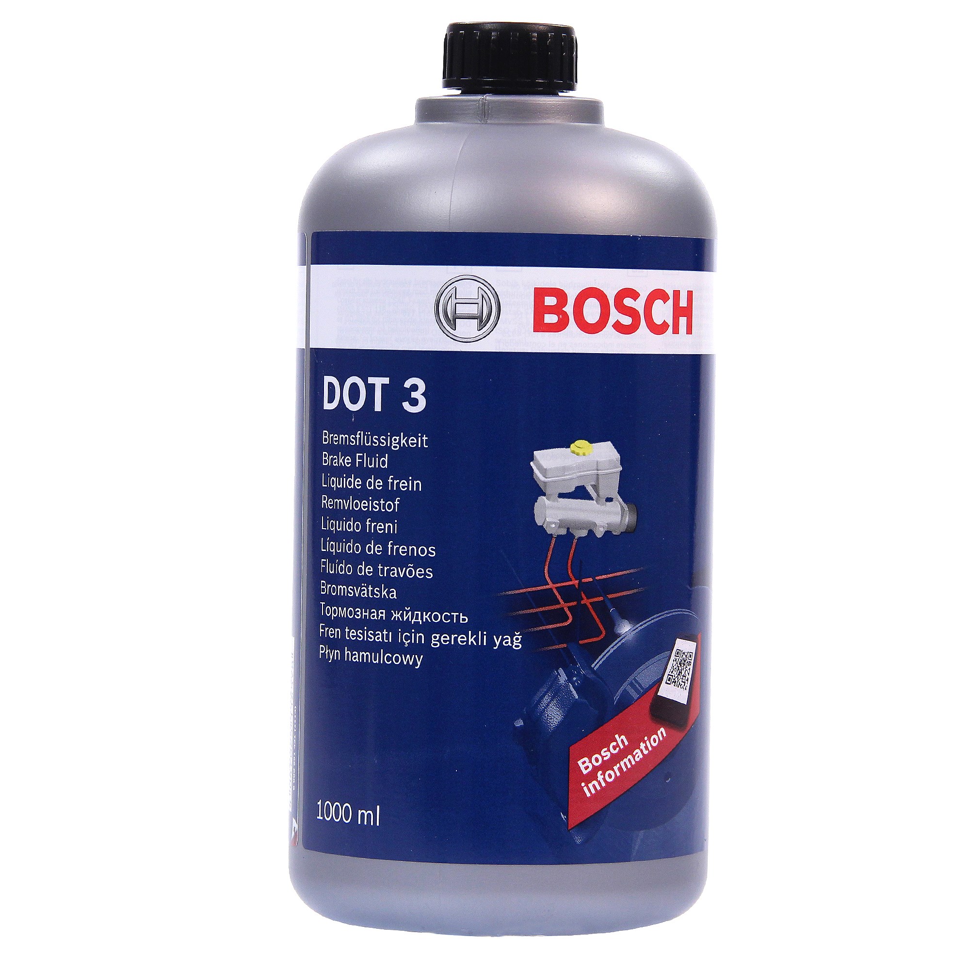 Тормозная жидкость Bosch BRAKE FLUID DOT 3, 1л